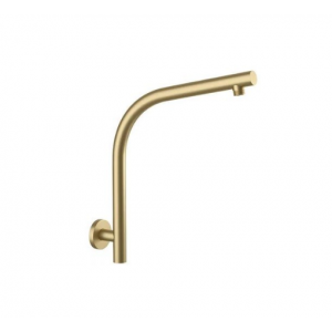 Lucid Brushed Gold Round Wall Shower Arm